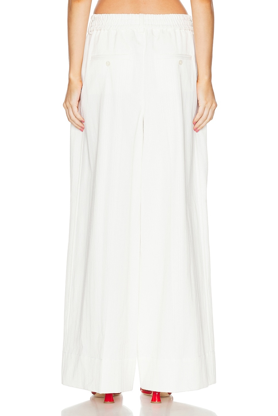 Elastic Waist Wide Leg Pant - 3