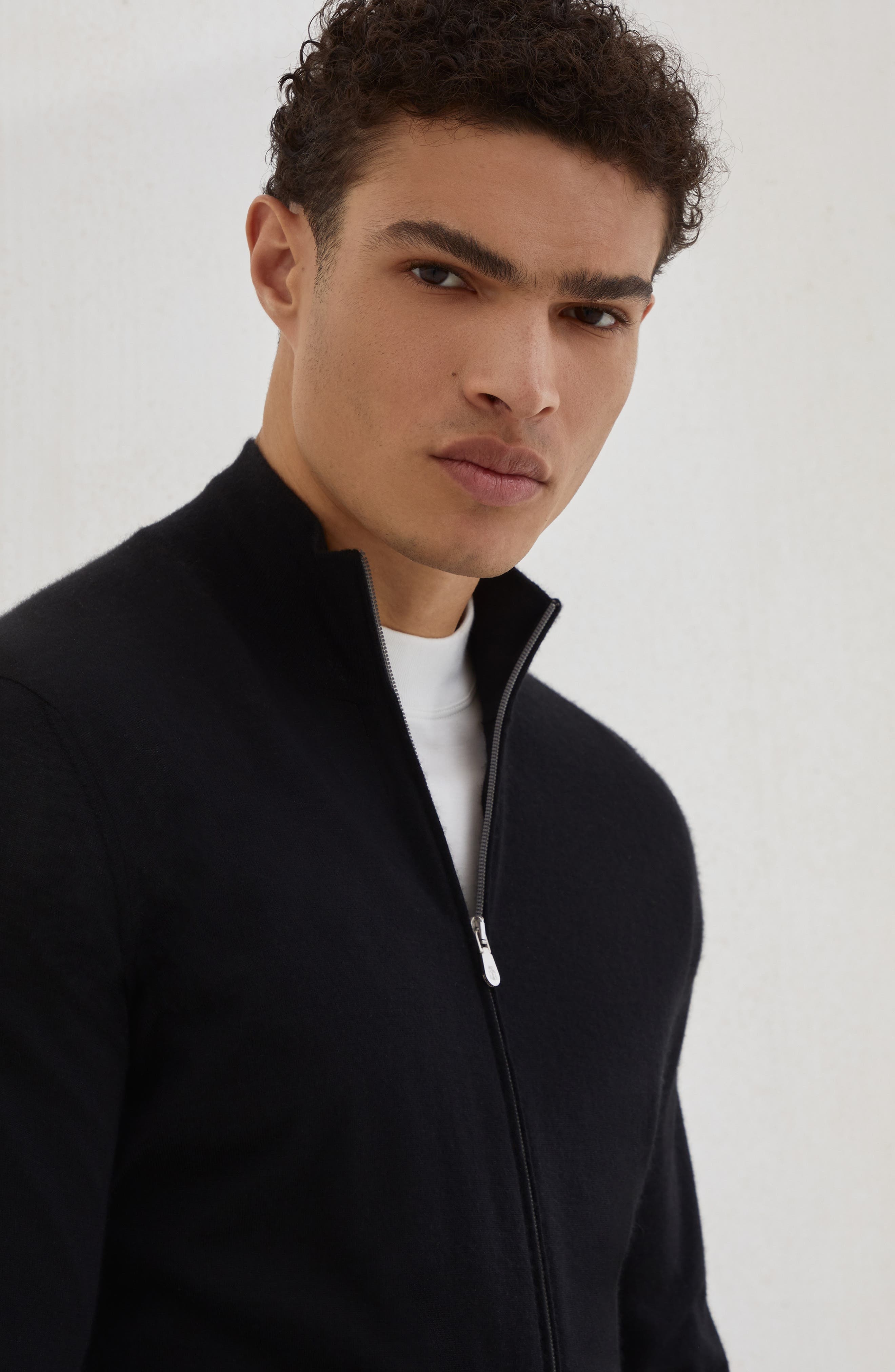 Brunello Cucinelli Lightweight cardigan in Black at Nordstrom - 4