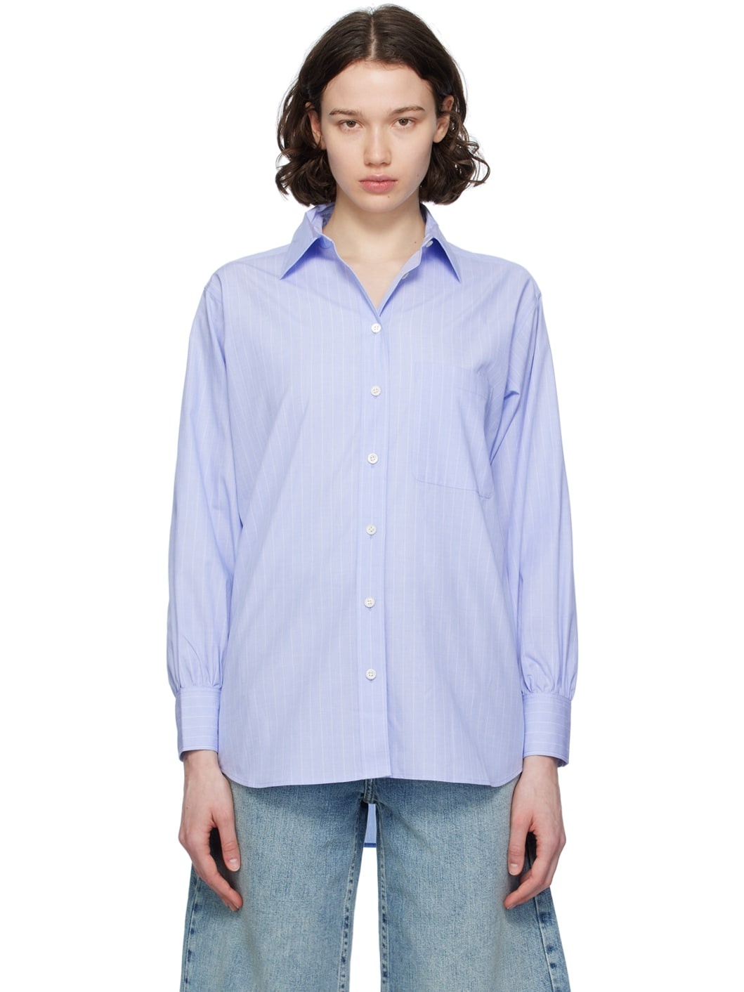 Blue 'The Borrowed Pocket' Shirt - 1