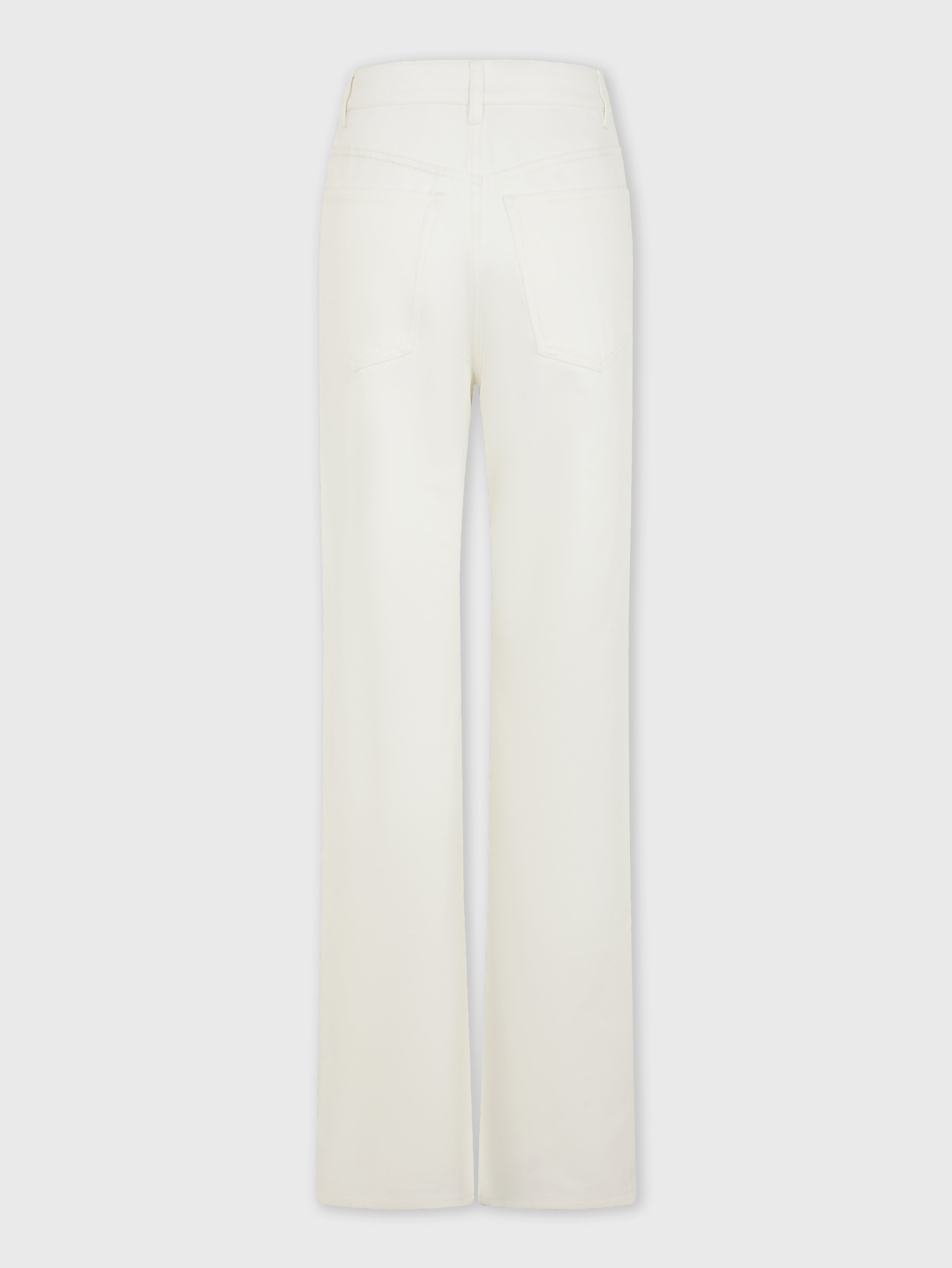 OFF WHITE DENIM JEANS WITH 1969 DISCS SIGNATURE - 7