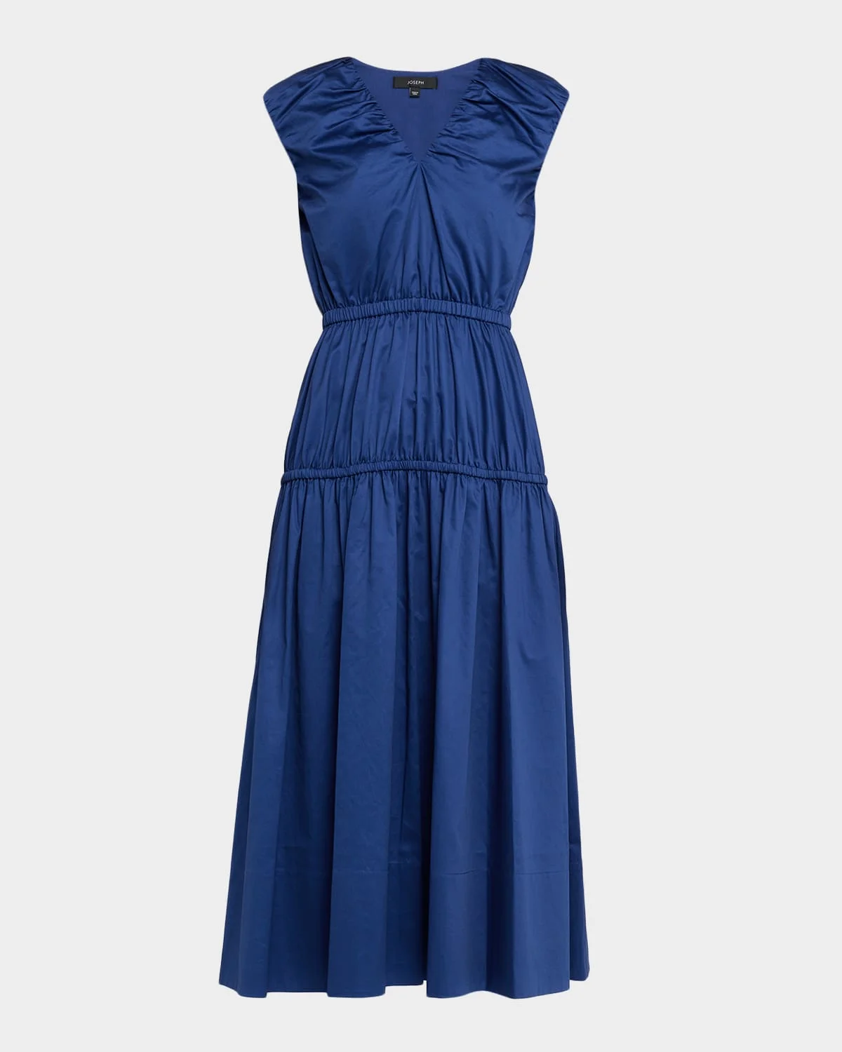 Sembat Sleeveless Tiered Cotton Sateen Midi Dress - 1