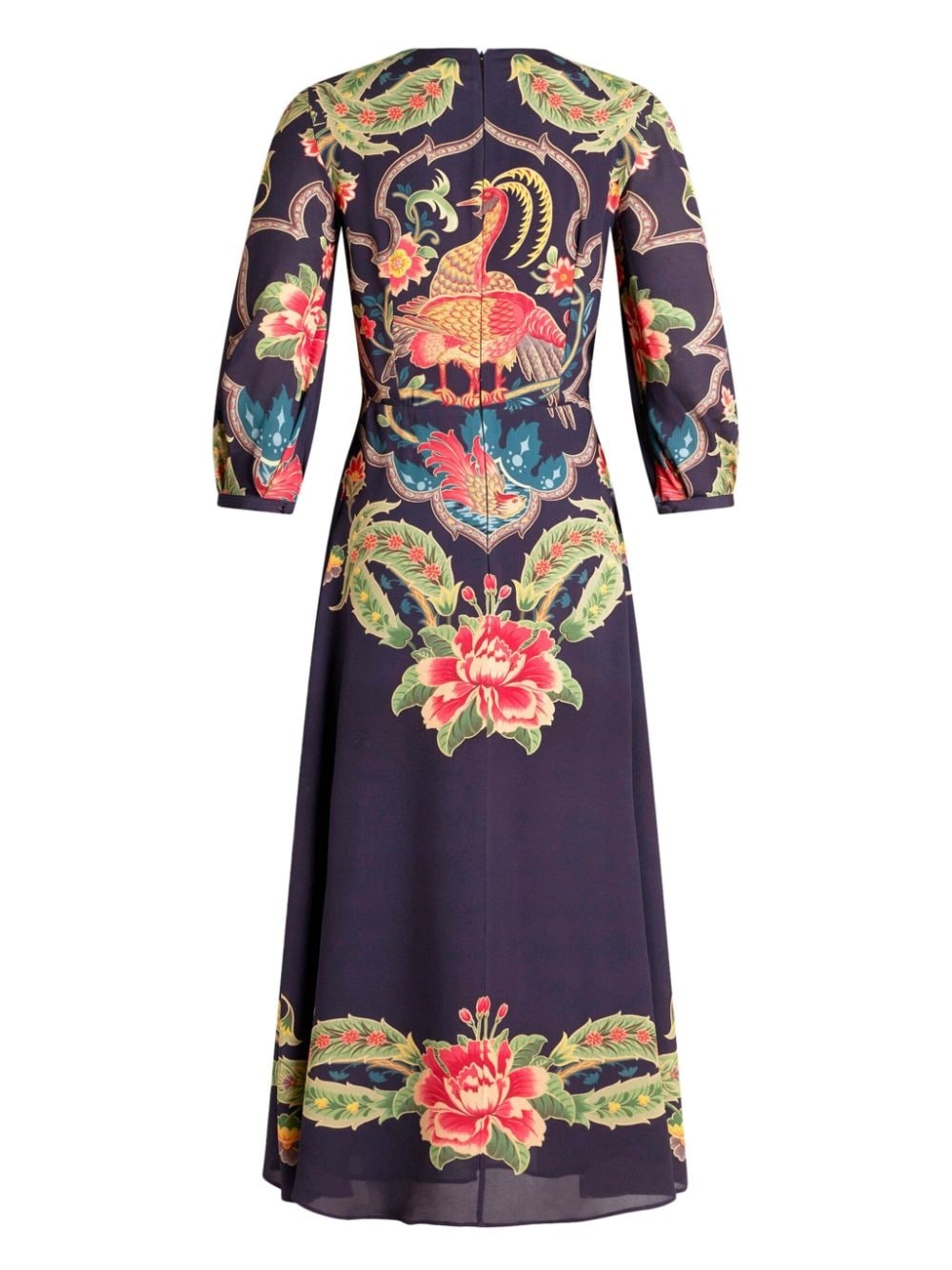 floral-print crepe-de-chine dress - 6