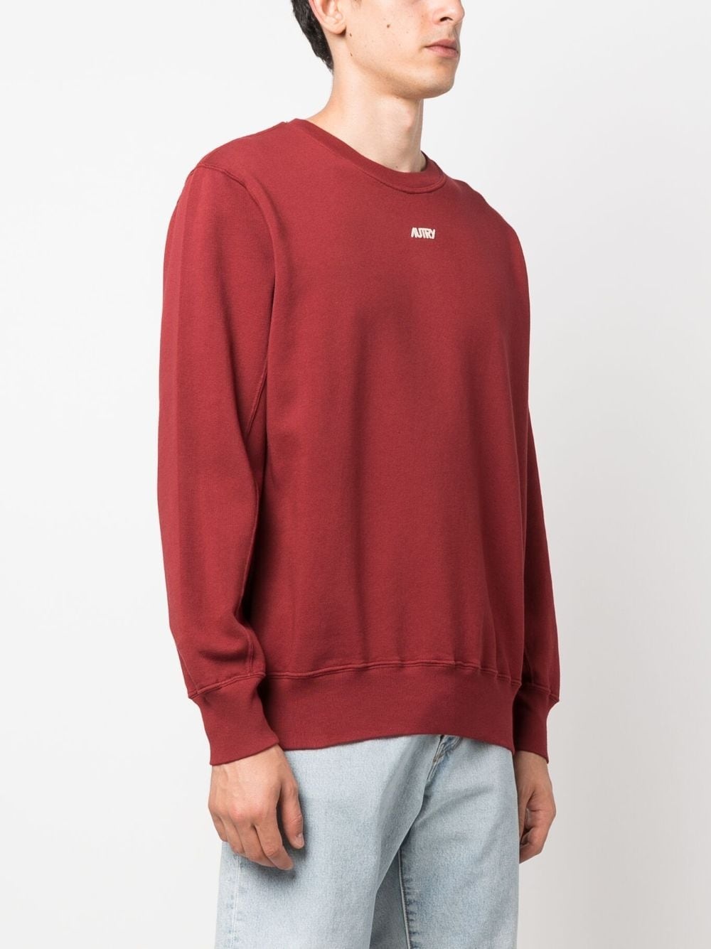 logo-embroidered crew-neck sweatshirt - 3