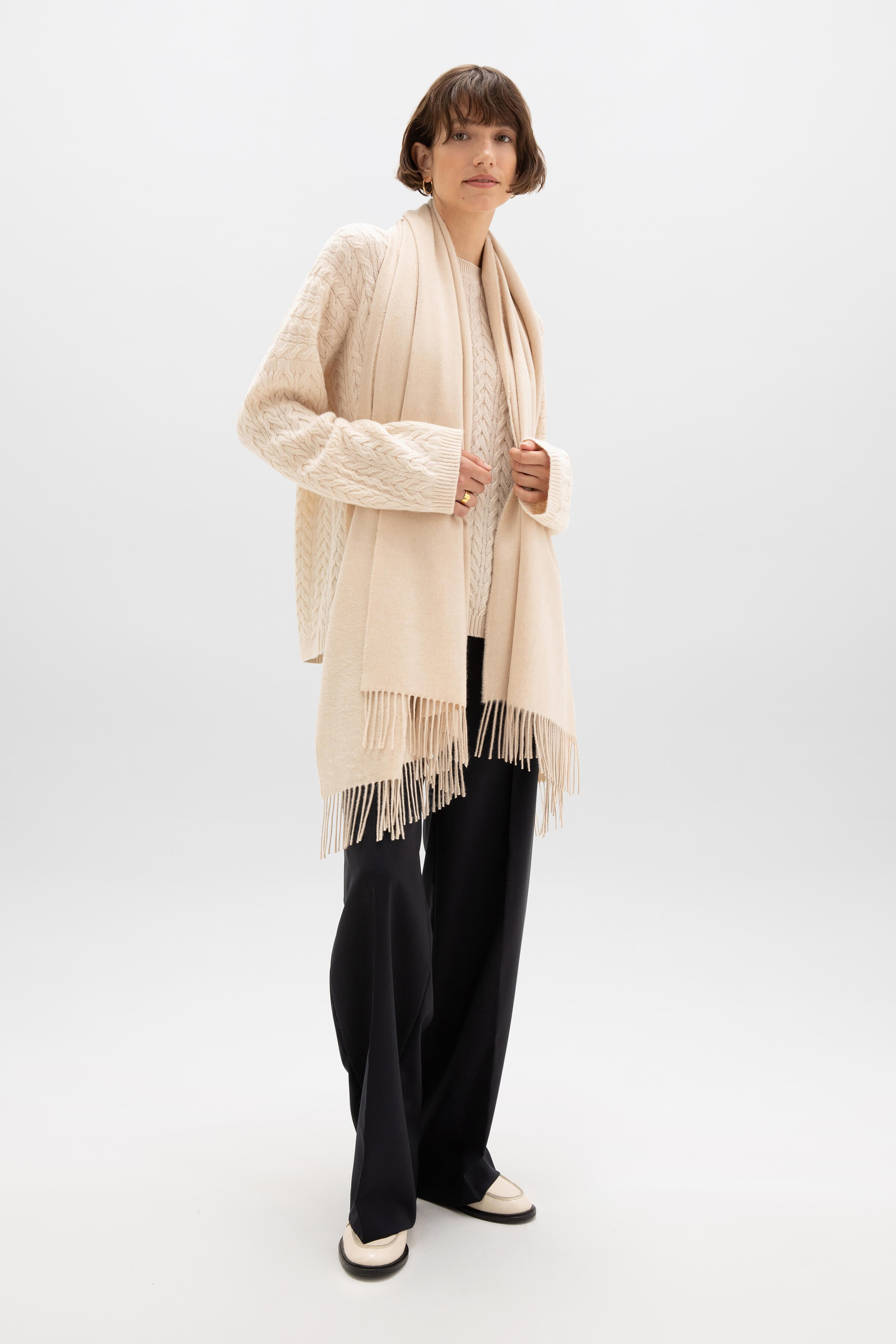 Blonde Cashmere Stole - 3