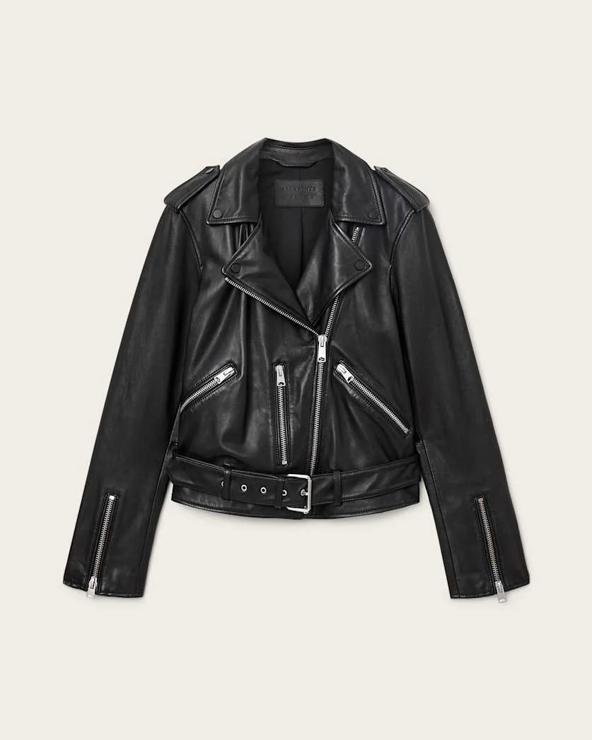 BALFERN LEATHER BIKER JACKET - 1