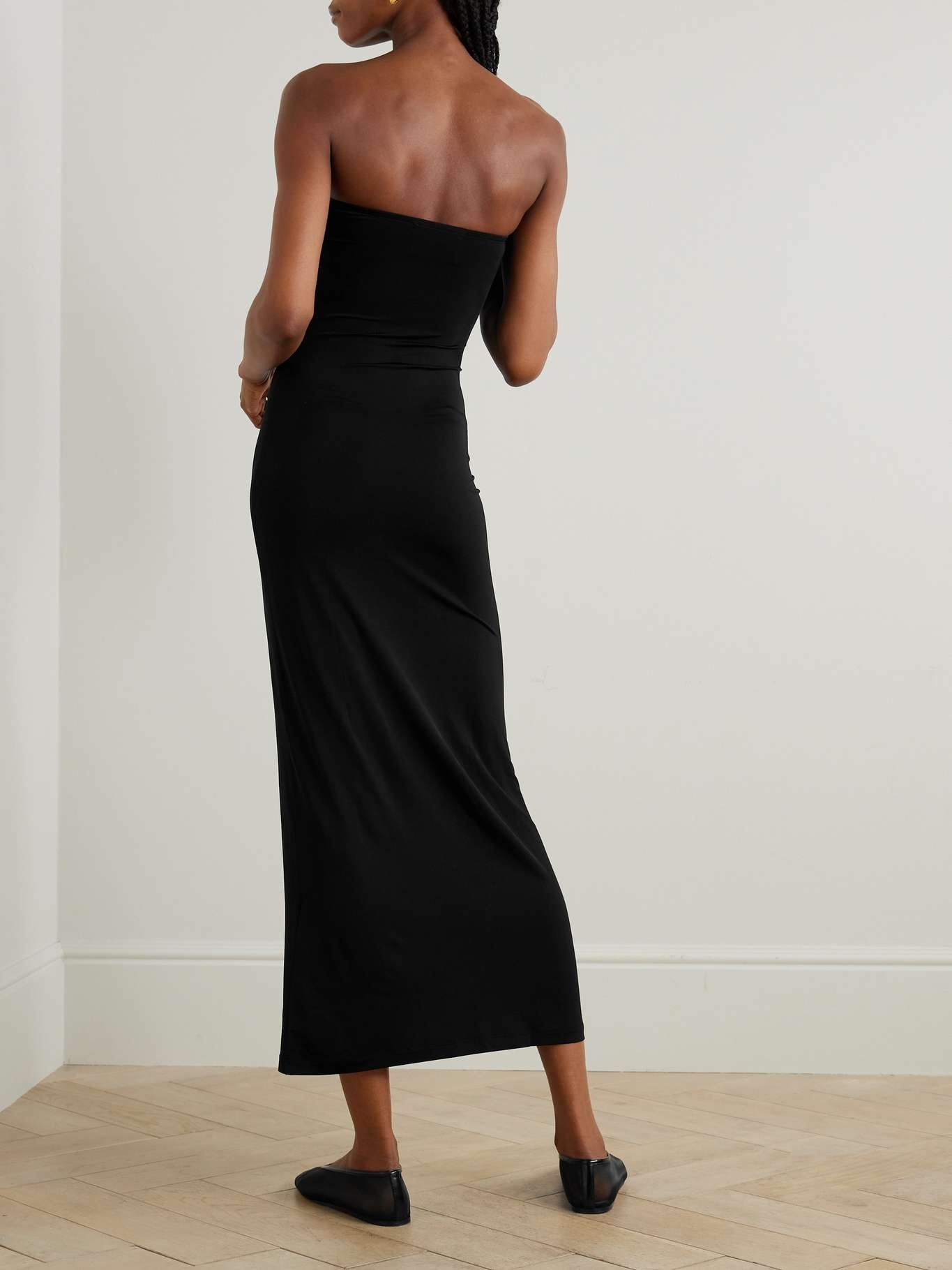 Cate strapless twist-front stretch-jersey midi dress - 3