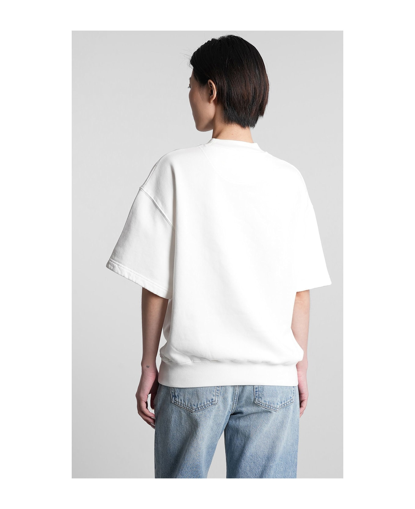 Jay Sweatshirt In White Cotton - 3