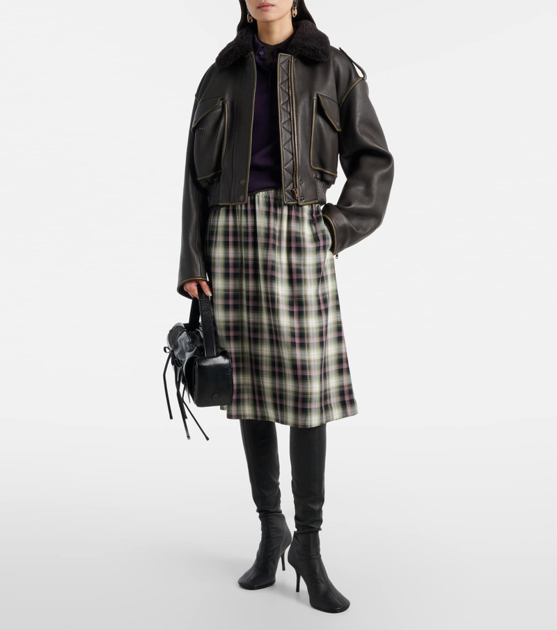 Acne Studios Checked layered wool polo sweater outlook