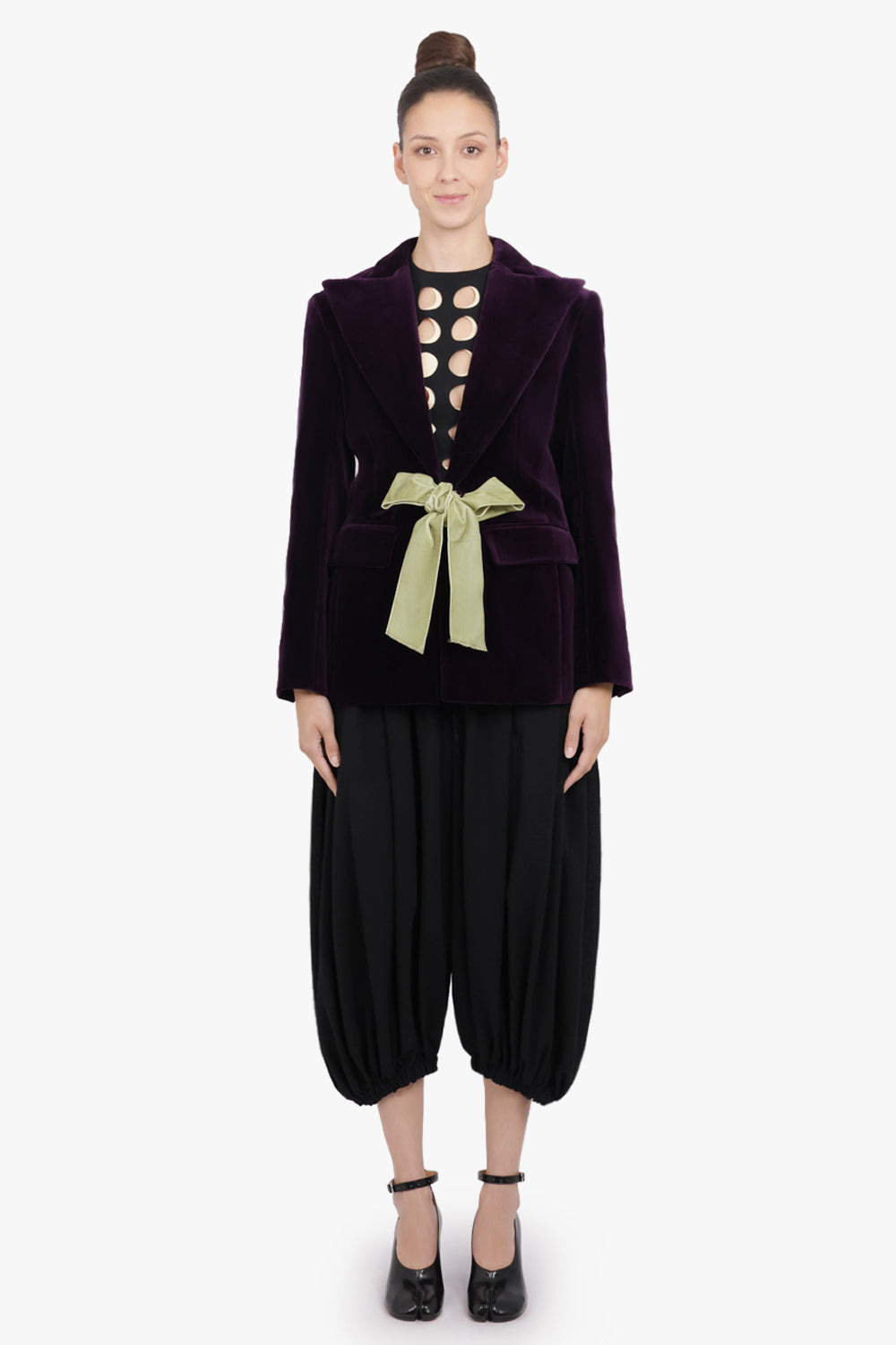 GATHERED BALLOON LEG PANT | BLACK - 8