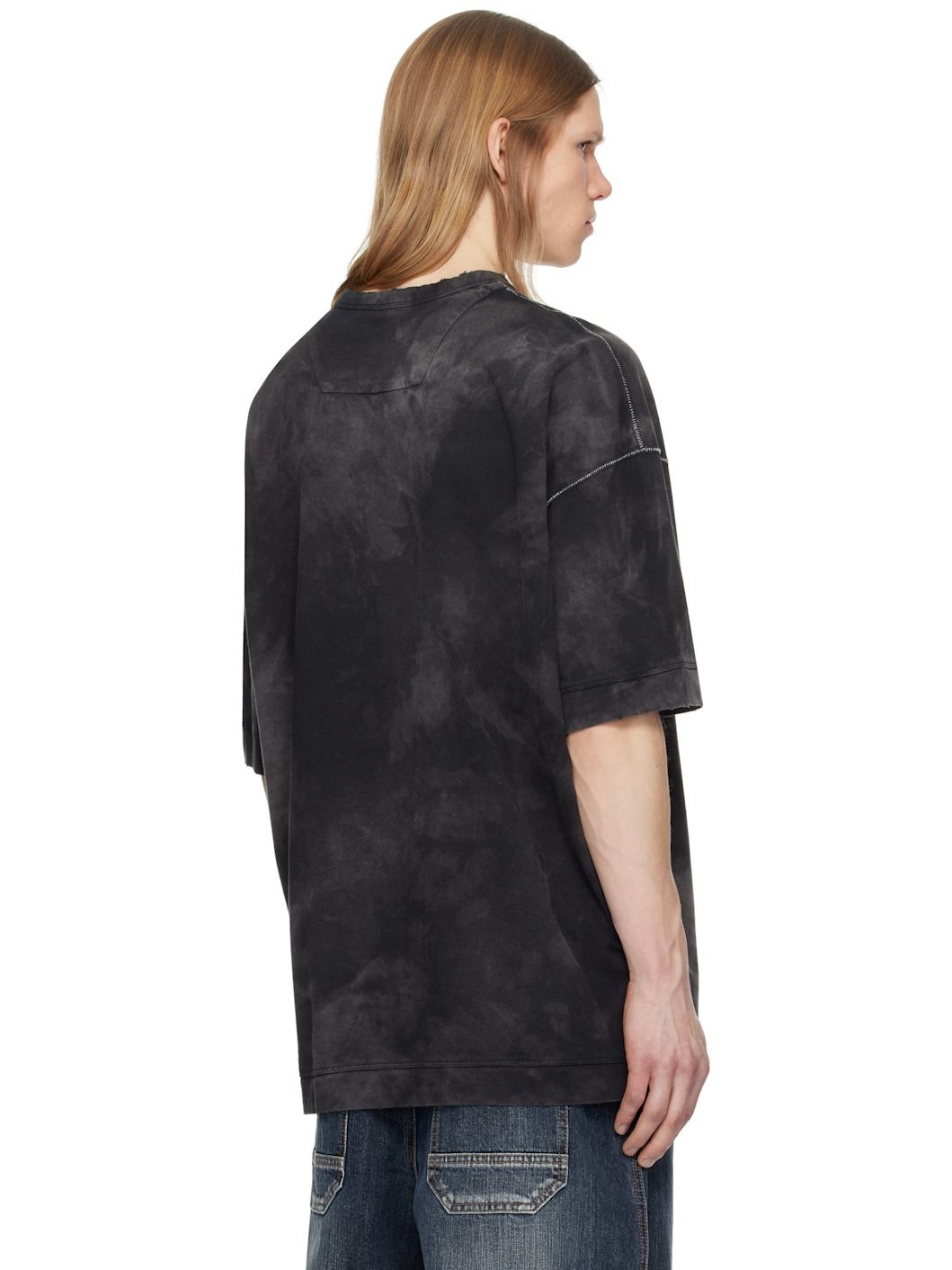 Juun. J Black New Dyeing Over Fit T-shirt - 3