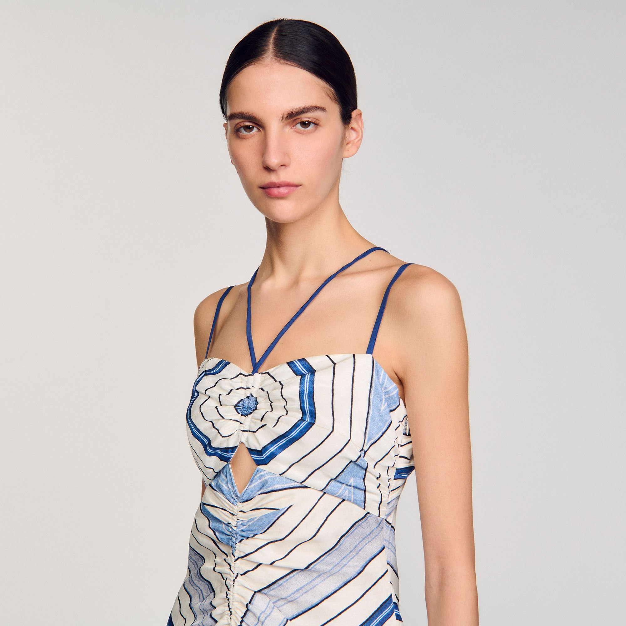 SPIRAL-MOTIF MAXI DRESS - 3