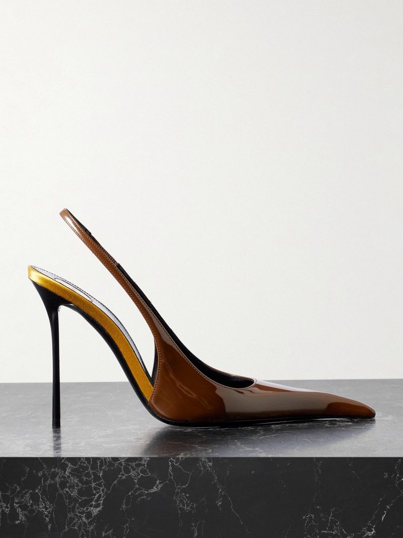 Amalia Patent-leather Slingback Pumps 1