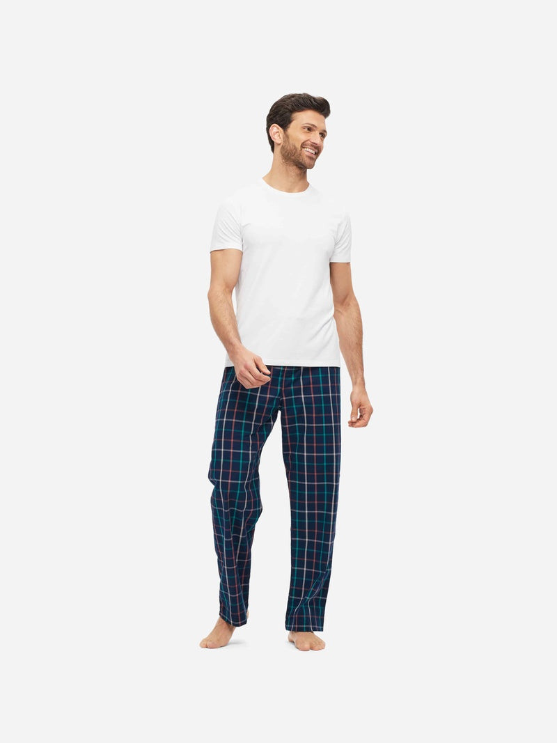 Derek Rose Men's Lounge Trousers Ranga 44 Brushed Cotton Multi outlook