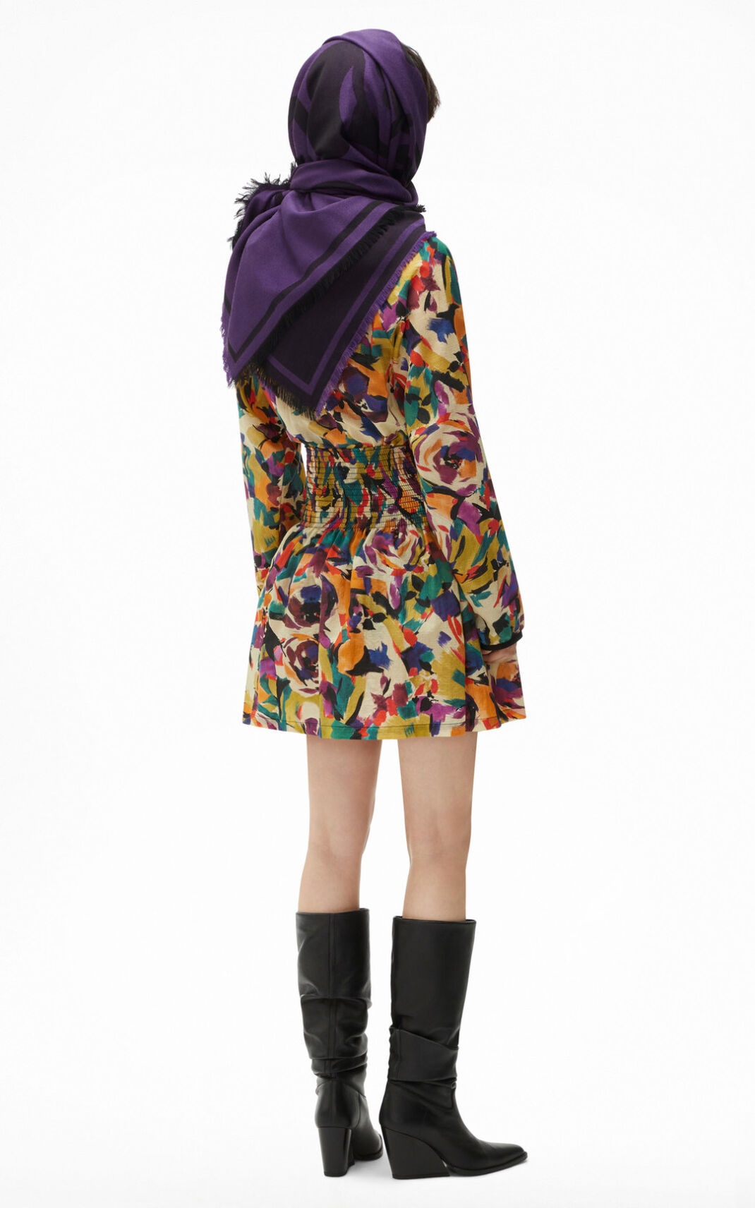 'Archive Floral' flared skirt - 3