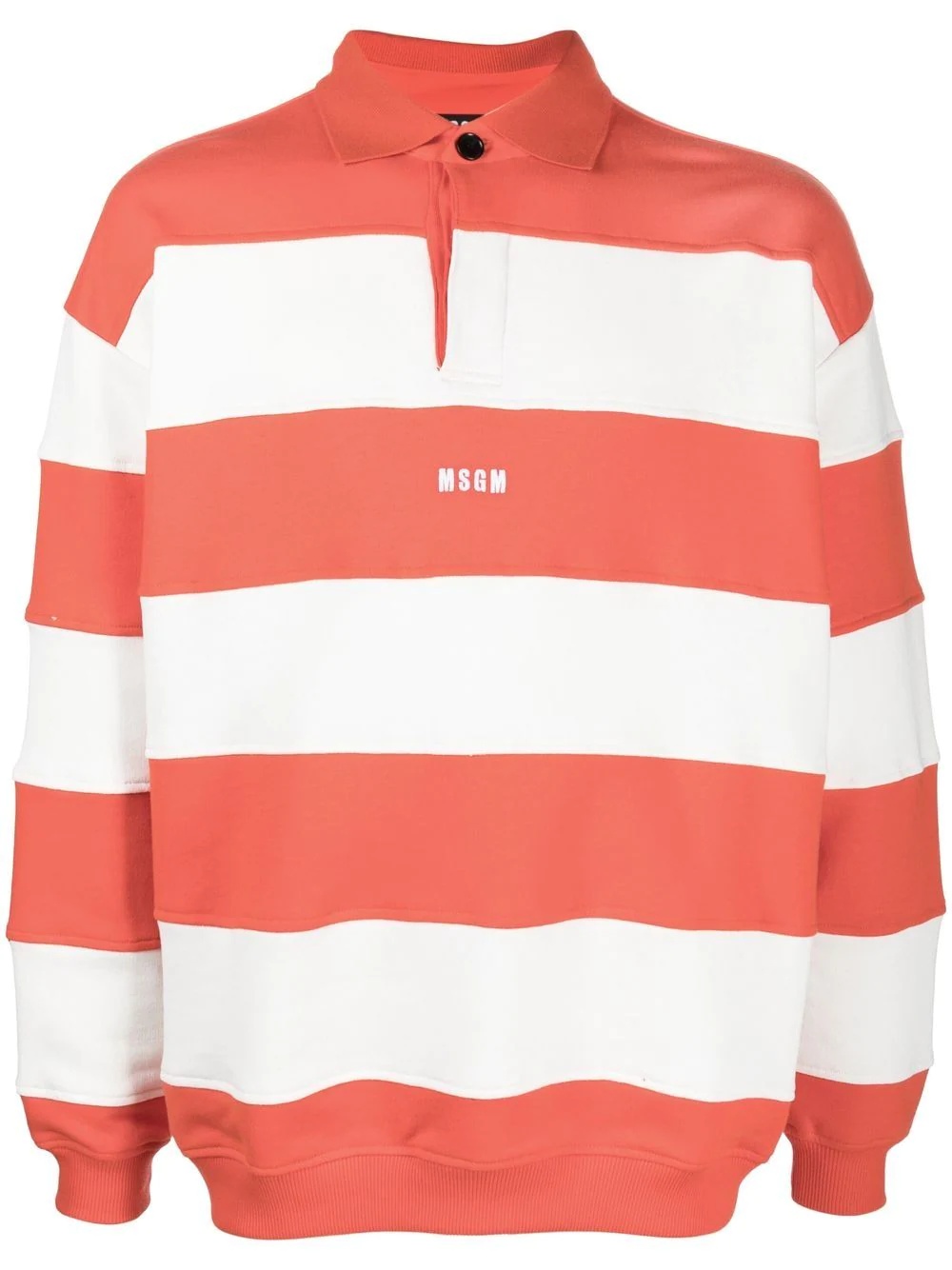 horizontal stripe-print polo shirt - 1