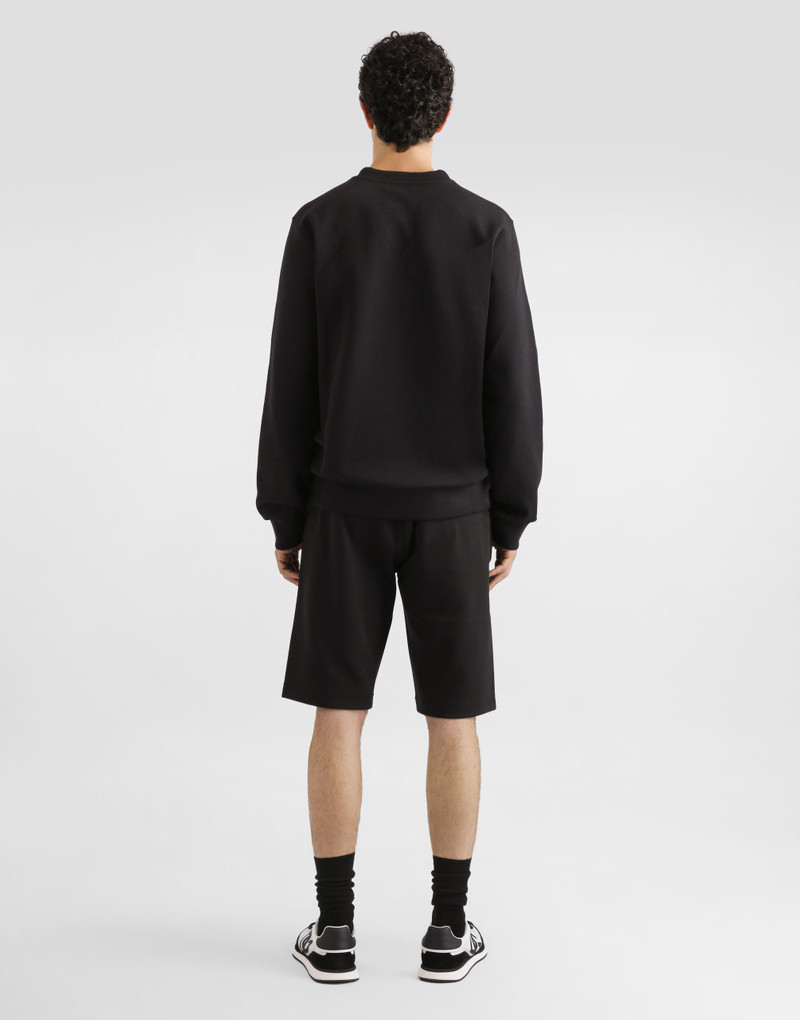 Cotton jersey sweatshirt with embroidery 3