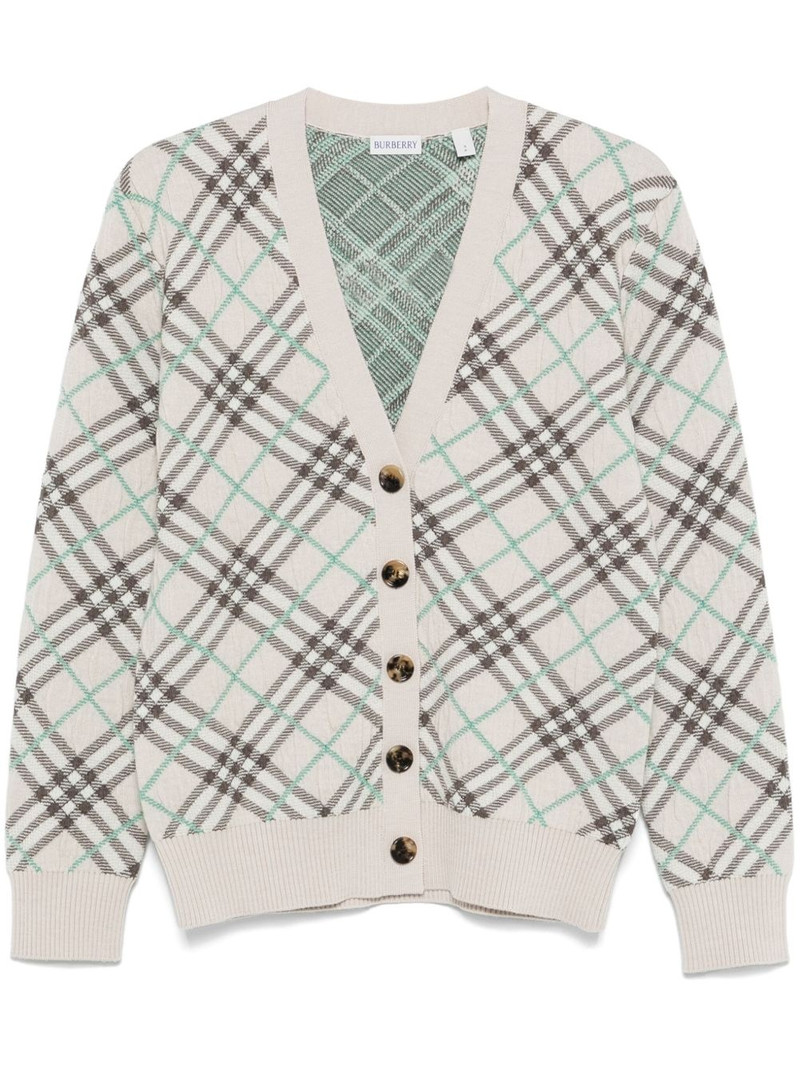 checked cardigan 1