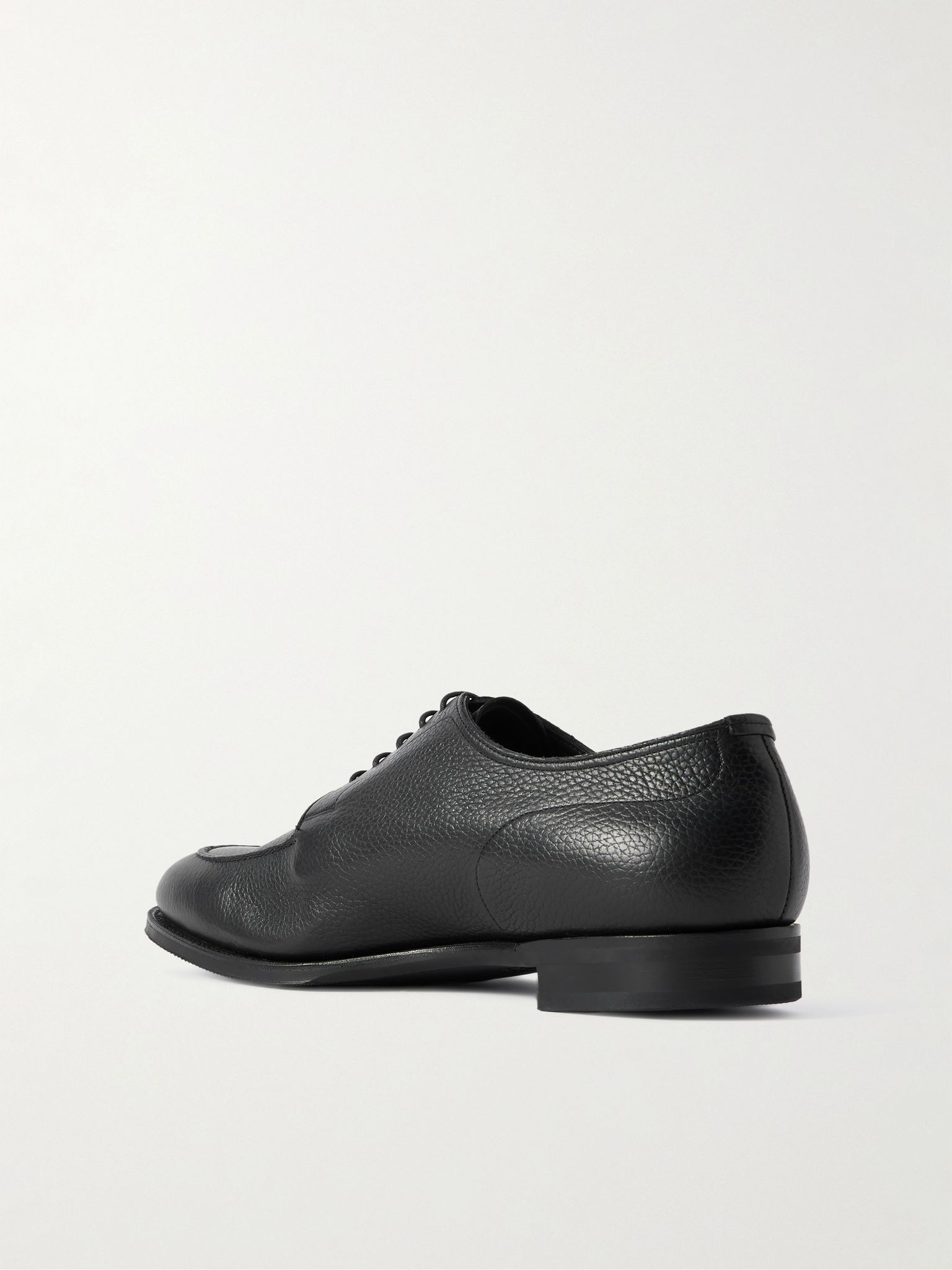 Dover Full-Grain Leather Derby Shoes Black - 4