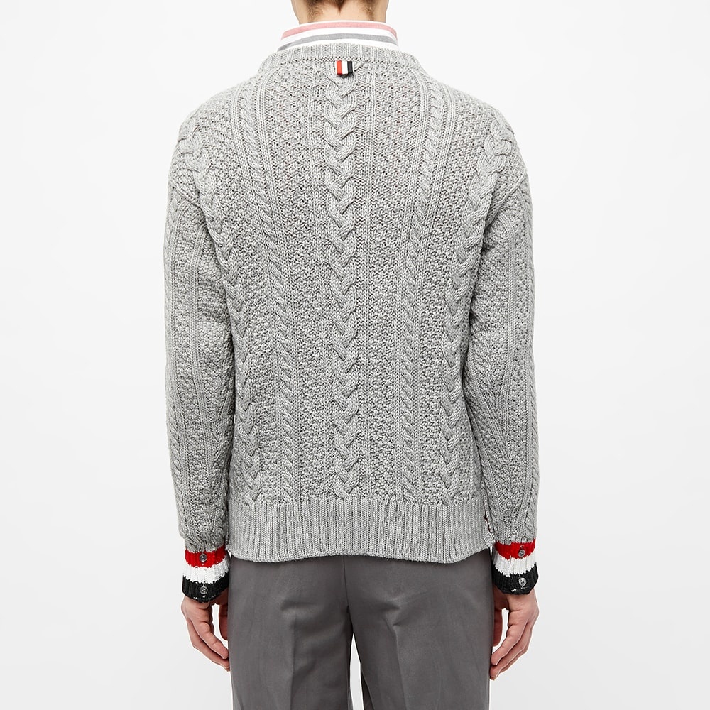 Thom Browne Classic Aran Cable Crew Knit - 5