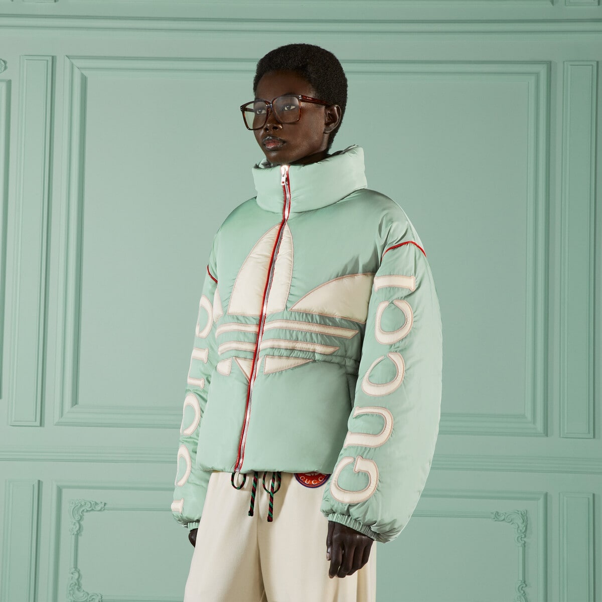 adidas x Gucci padded nylon bomber - 4