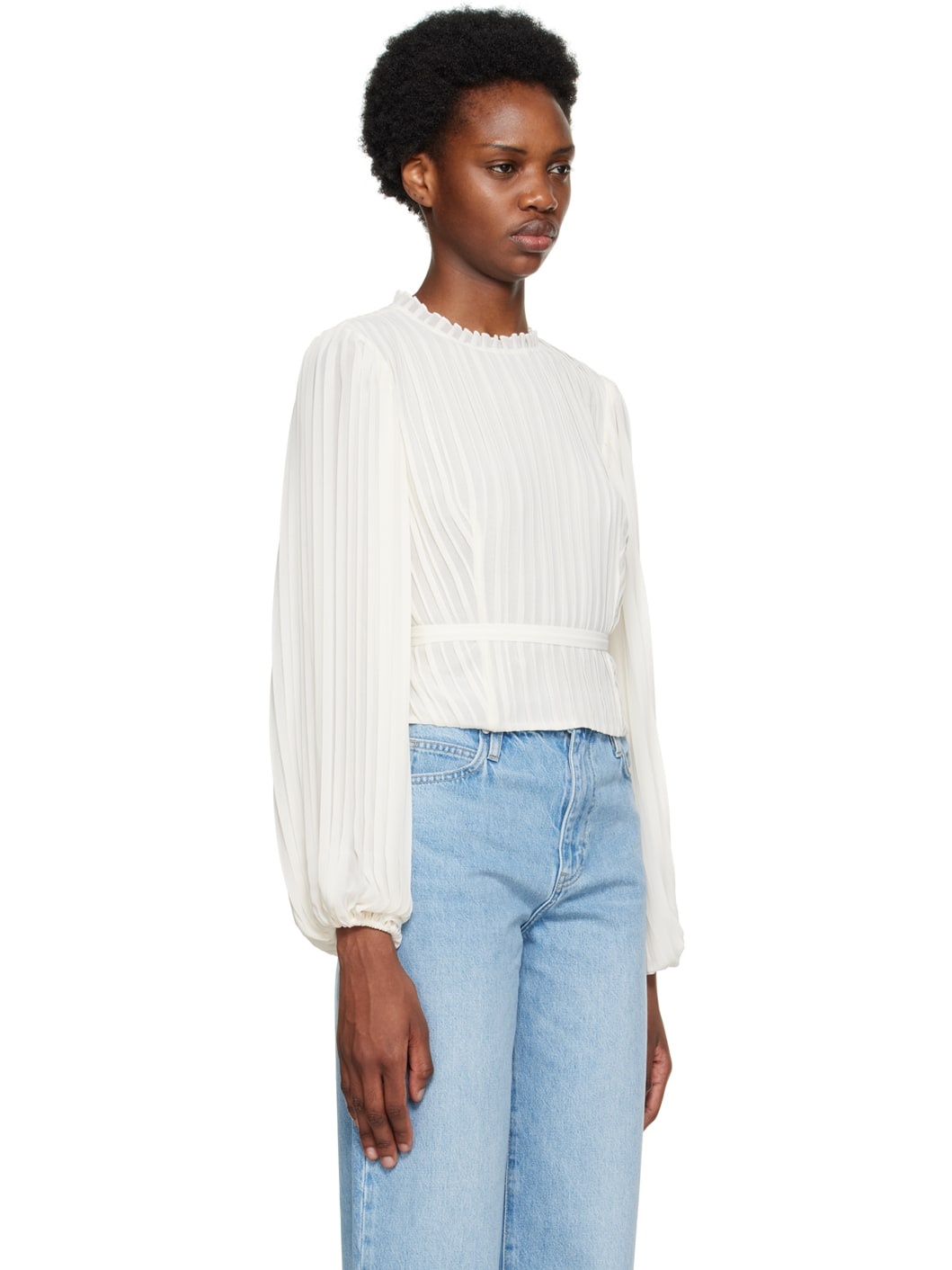 Off-White Cutout Blouse - 2