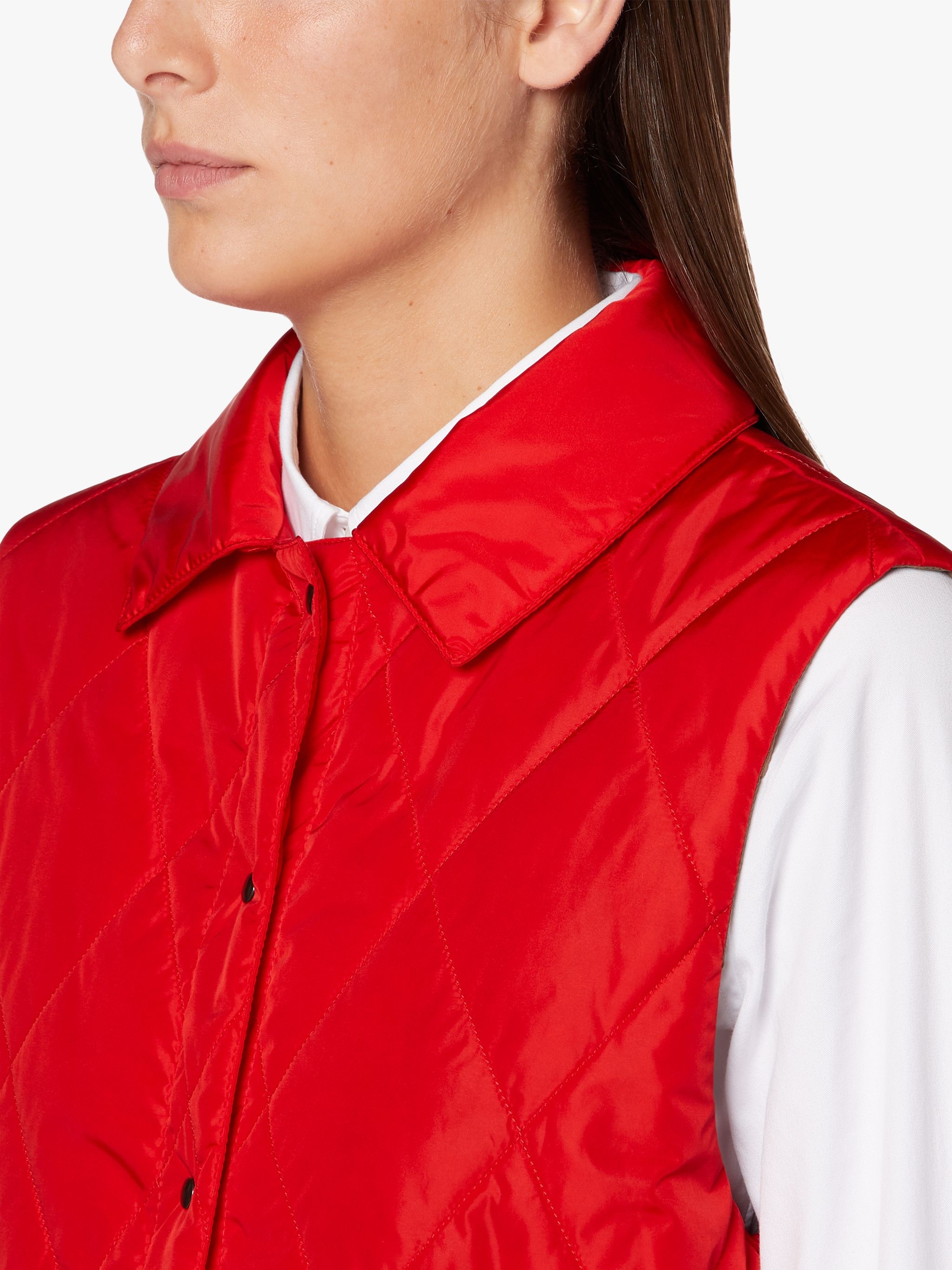 ANNABEL RED NYLON LINER VEST | LQV-005 - 5