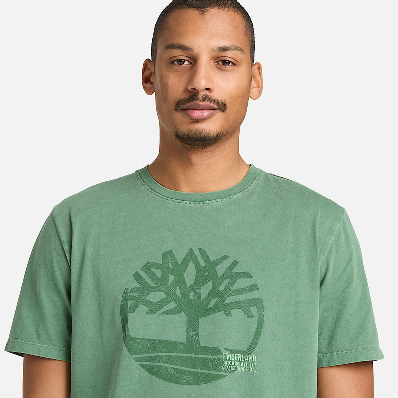 Men's Garment Dyed Logo Graphic T-Shirt 7