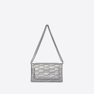 BALENCIAGA Women's Triplet Medium Bag Bb Monogram  in Silver outlook