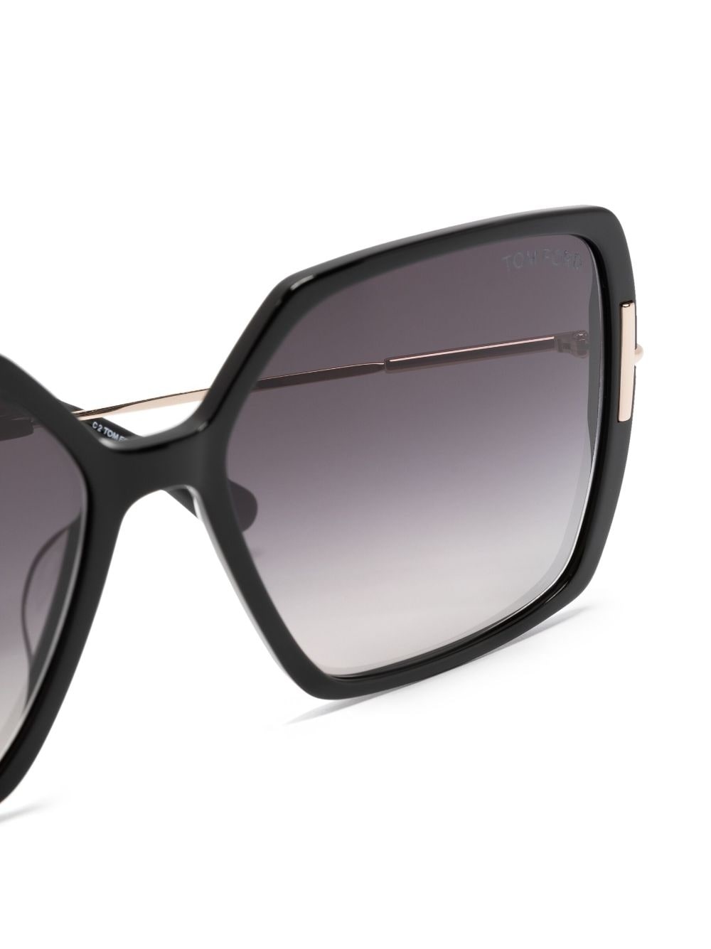 square-frame gradient sunglasses - 3