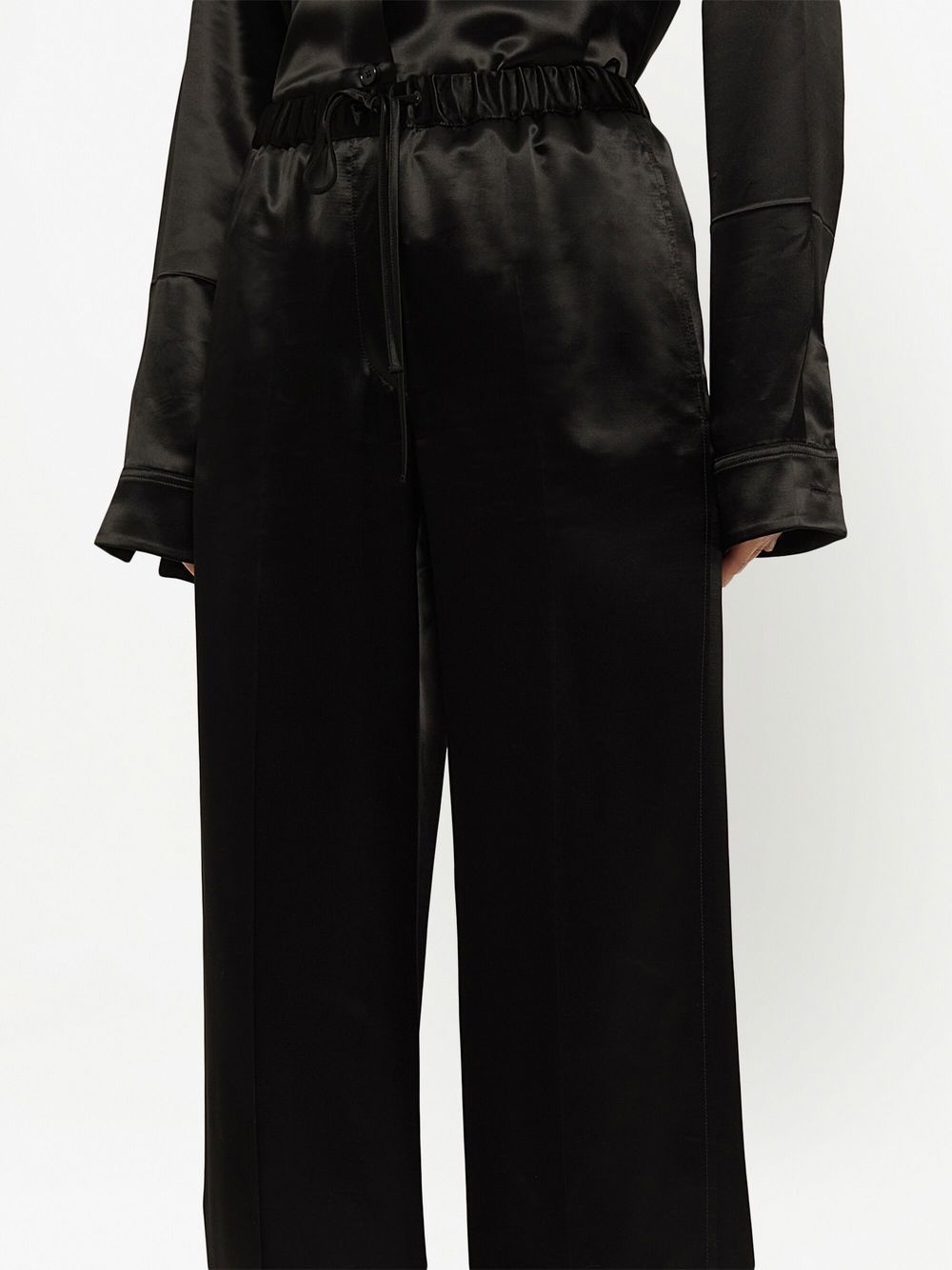 satin-finish trousers - 5