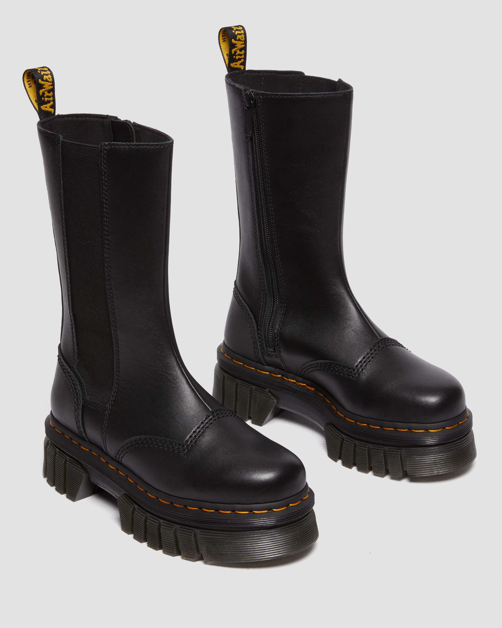 Audrick Tall Nappa Leather Platform Chelsea Boots - 8