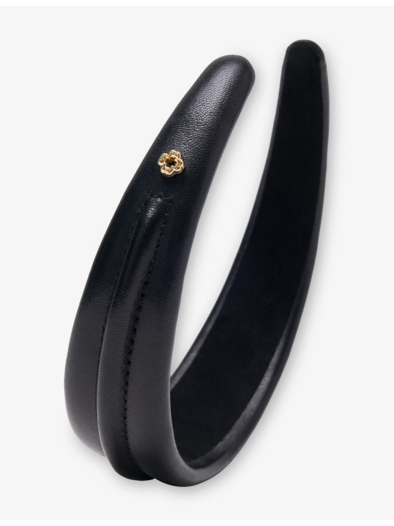 maje Branded Leather Headband outlook