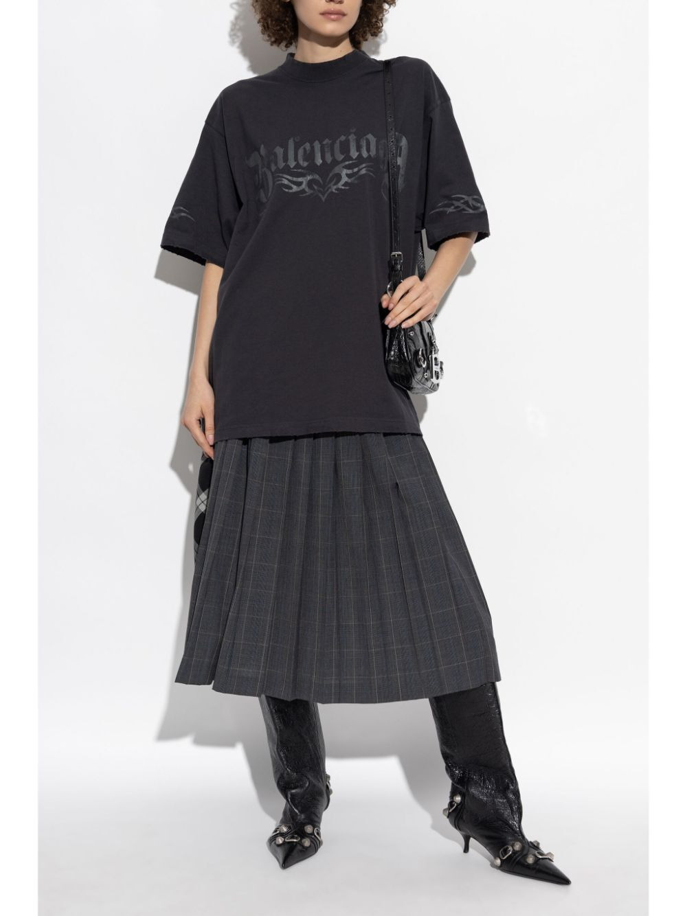 Balenciaga Women Medium Fit Printed Logo T-Shirt - 3