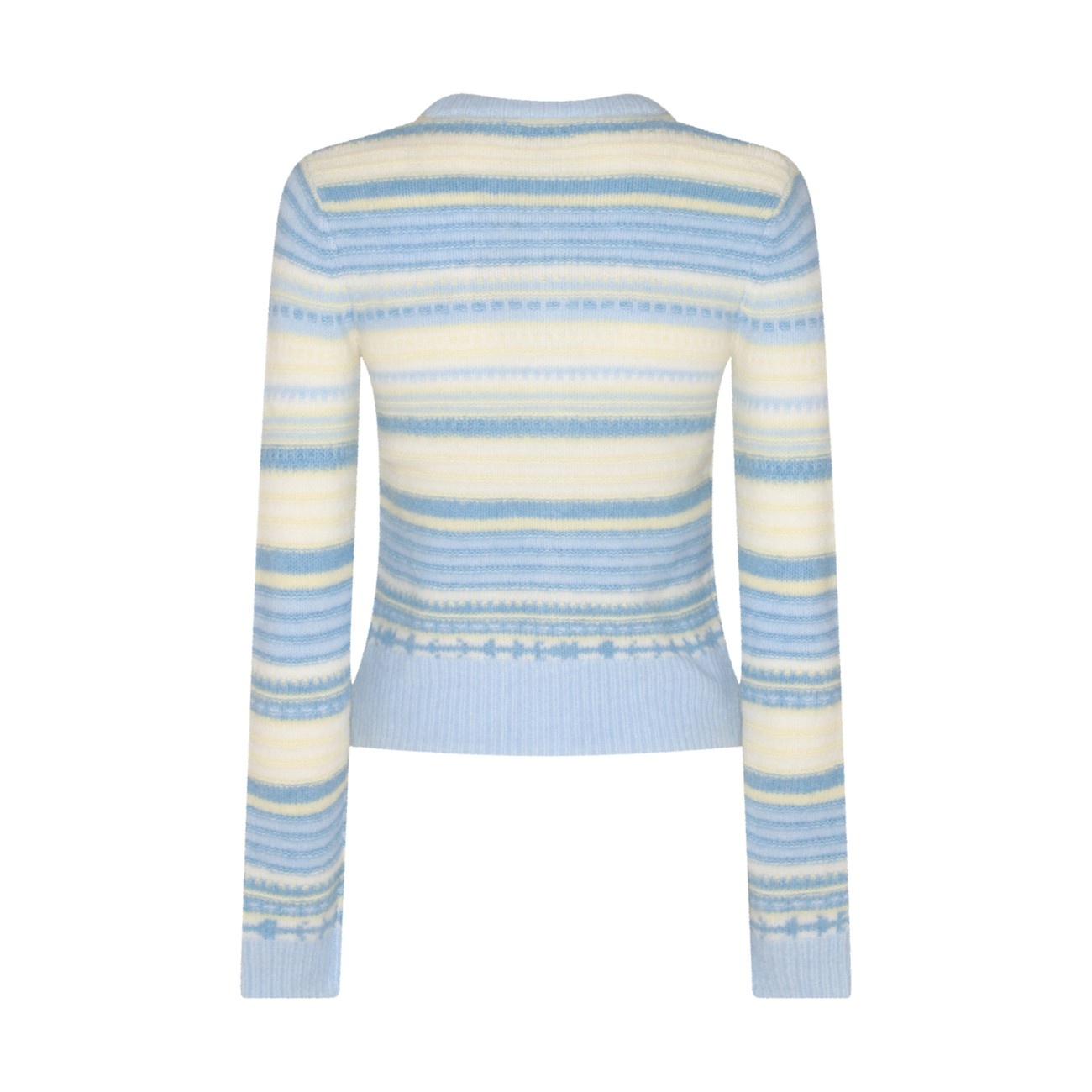 light blue wool knitwear - 2