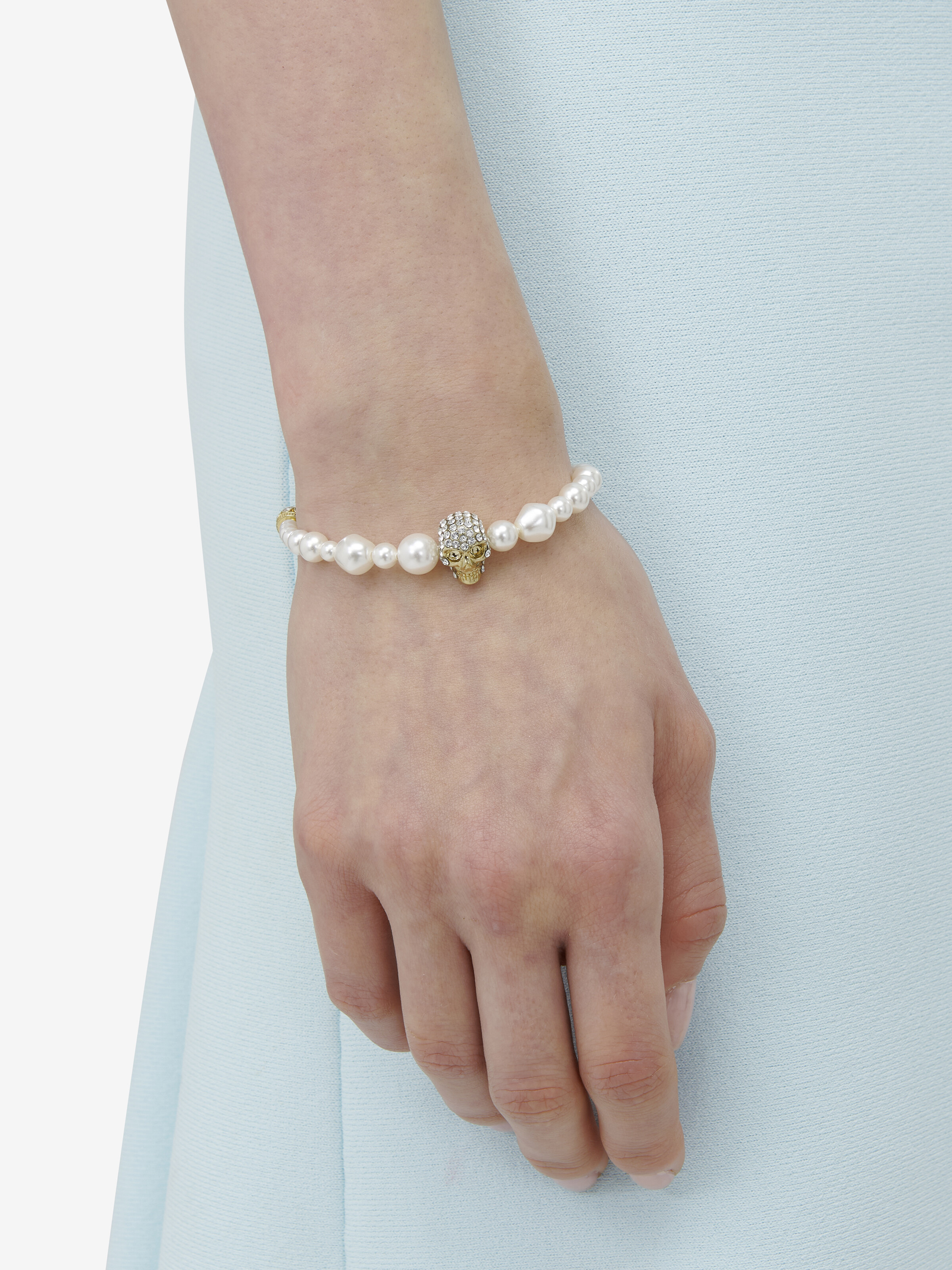 Skull And Pearl Friendship Bracelet - 2