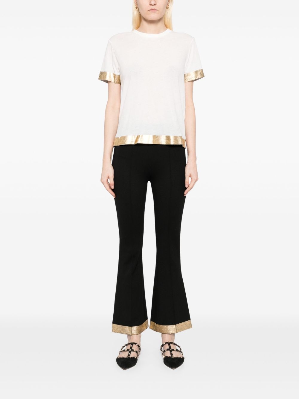 foil-hem T-shirt - 2