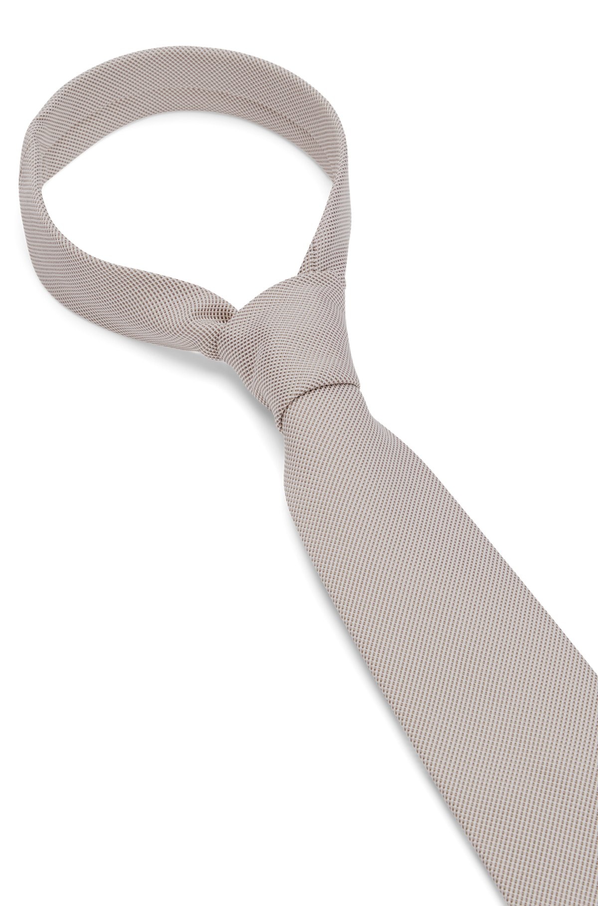 STRUCTURED TIE IN SILK-COTTON JACQUARD - 6
