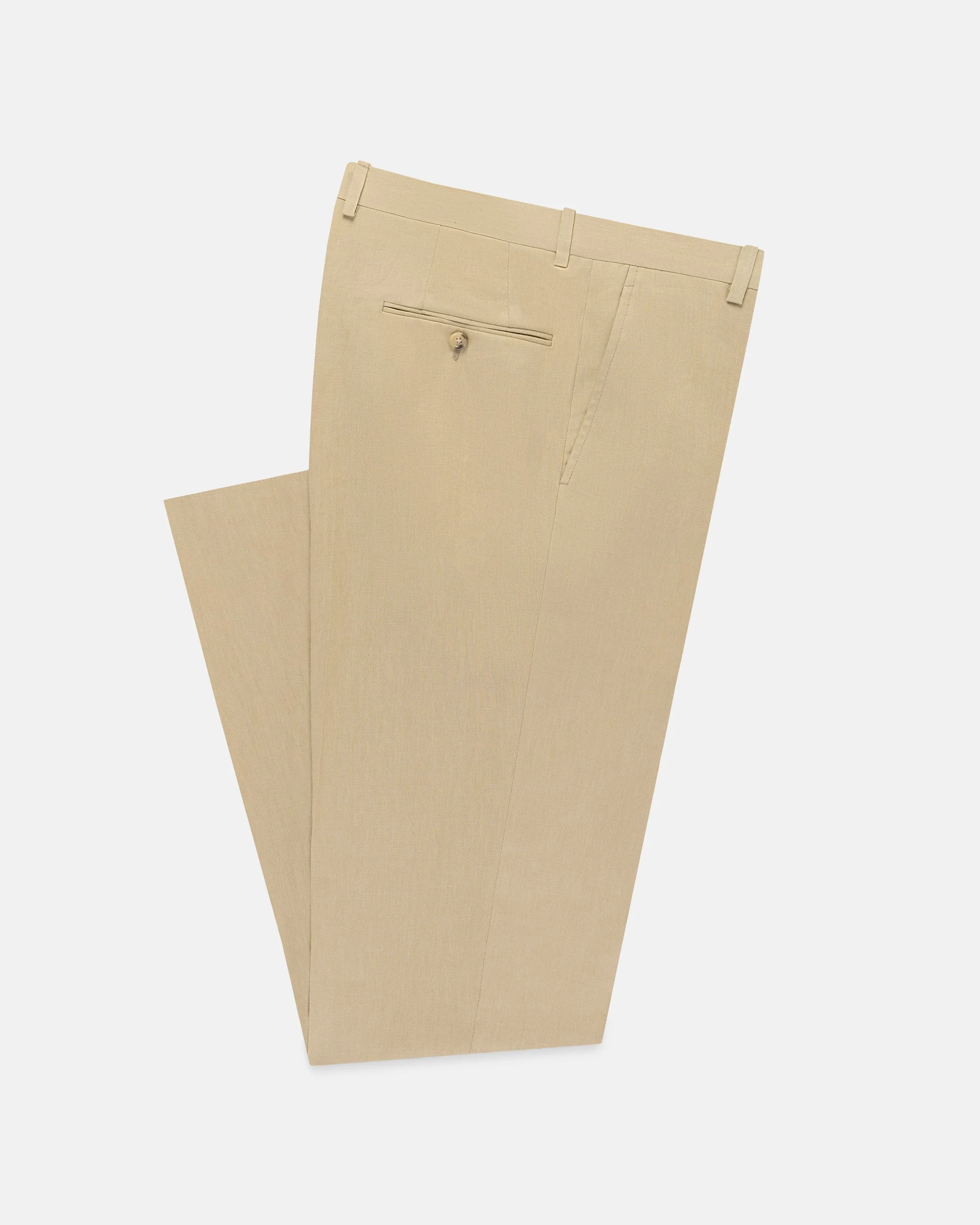 MADE-IN-USA TAN LINEN TROUSER - 1