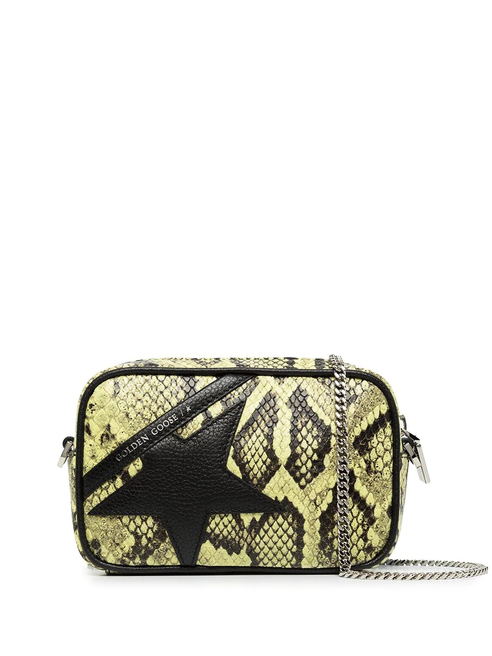 Star snakeskin-pattern crossbody bag - 1