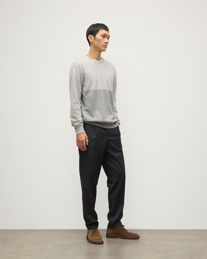 Shaded Grey Colour Block Cashmere Jumper 4