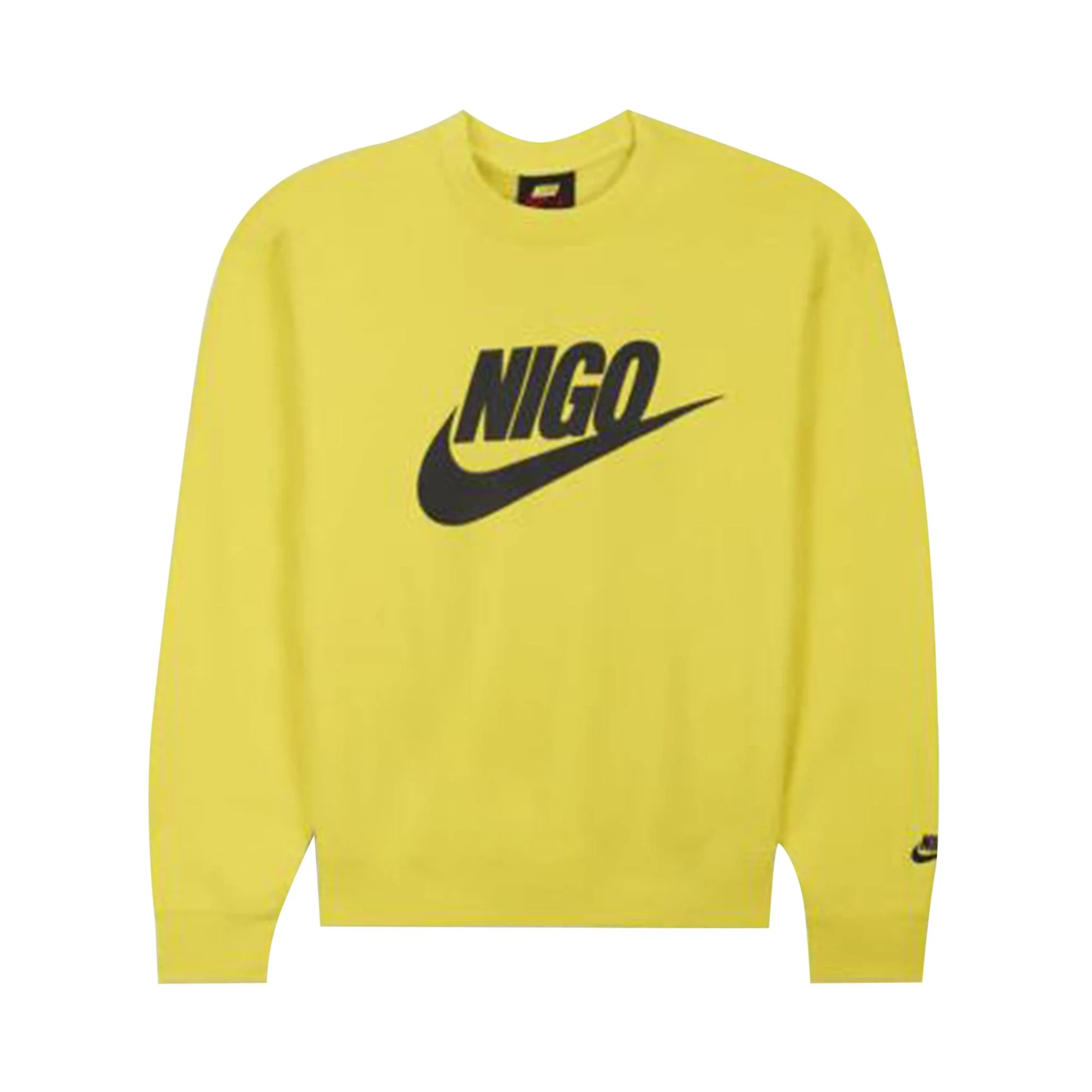 Nike x Nigo NRG Fleece Crew Sweatshirt 'Yellow' - 1