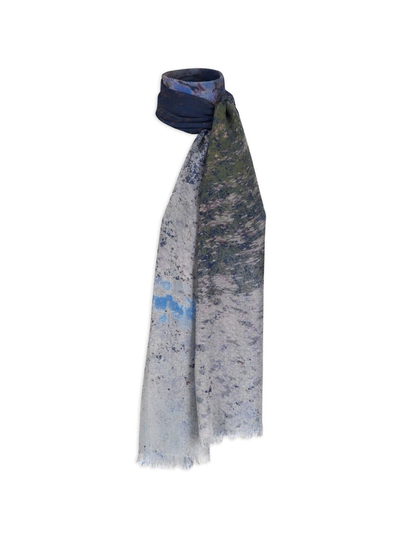 printed frayed scarf 1
