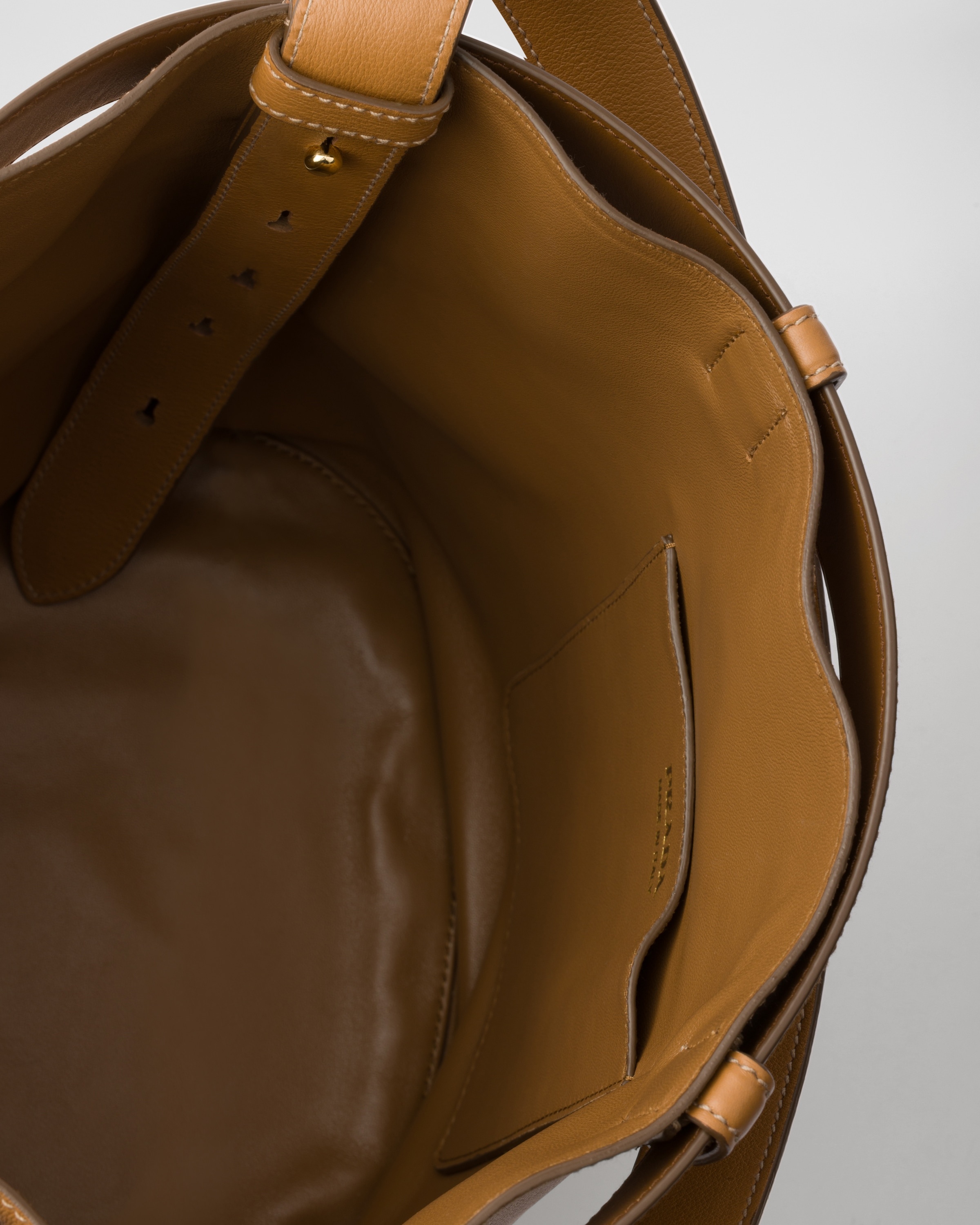 Prada Buckle leather bucket bag with belt - 4