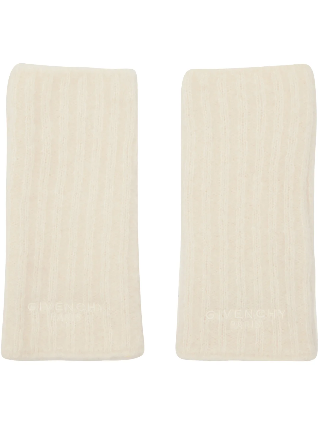 Off-White Alpaca Mittens - 1