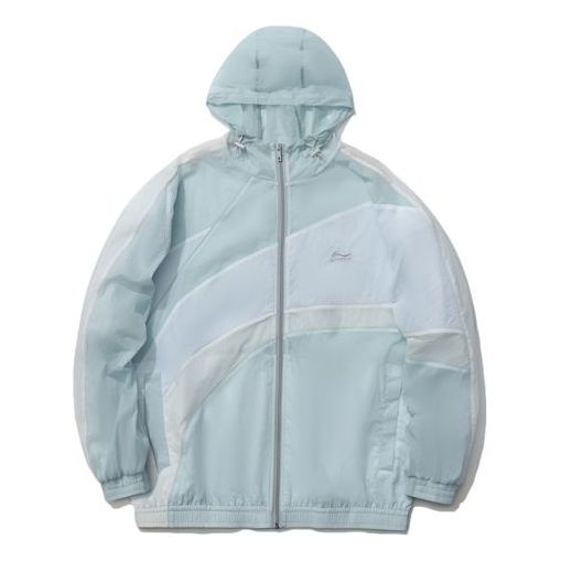 Li-Ning Logo Sports Windbreaker 'Light Blue' AFDR153-1 - 1