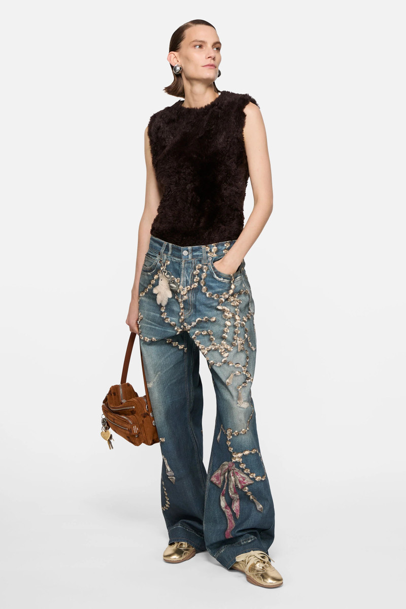 Acne Studios Lace-up leather shoes - Gold outlook