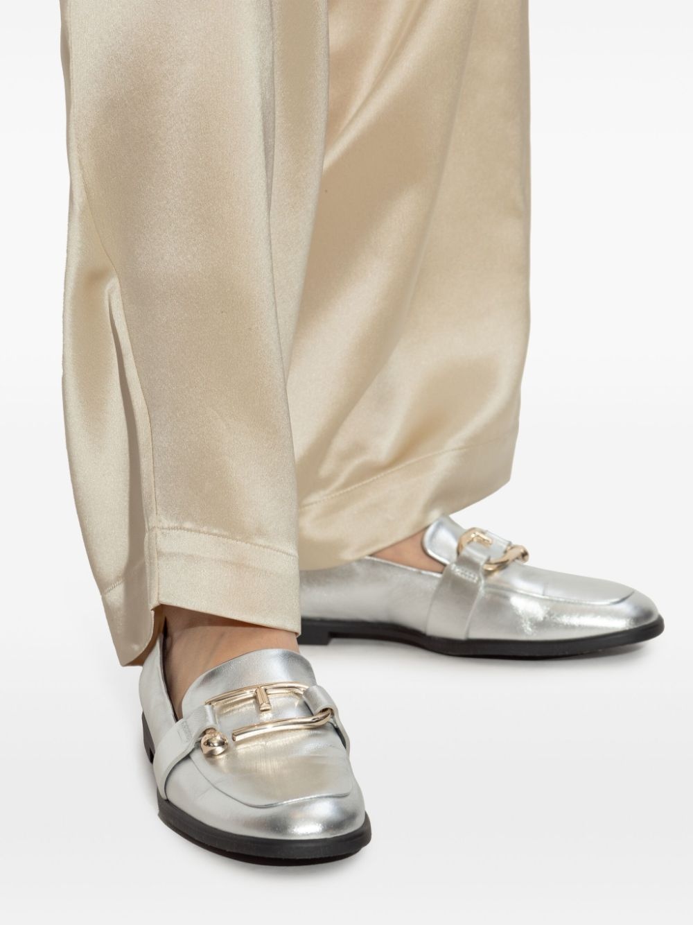 logo plaque loafers - 5