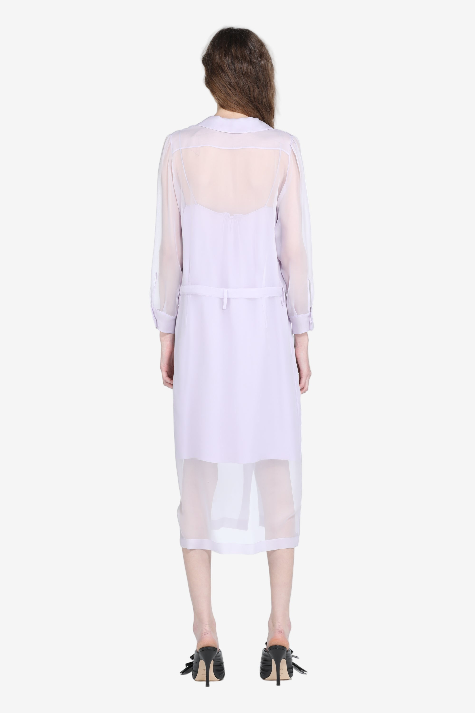 DRESS IN LIGHT FABRIC AND SLIP - 2