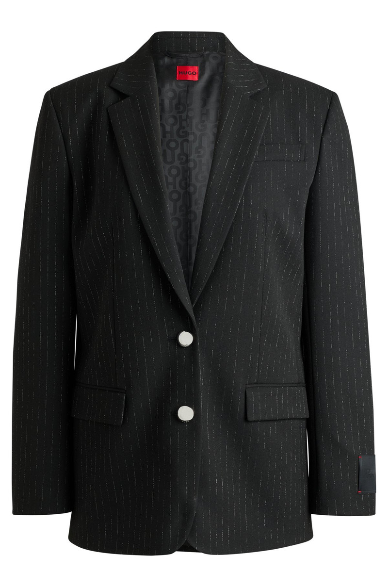 RELAXED-FIT JACKET WITH ALL-OVER SPARKLE PINSTRIPE 1