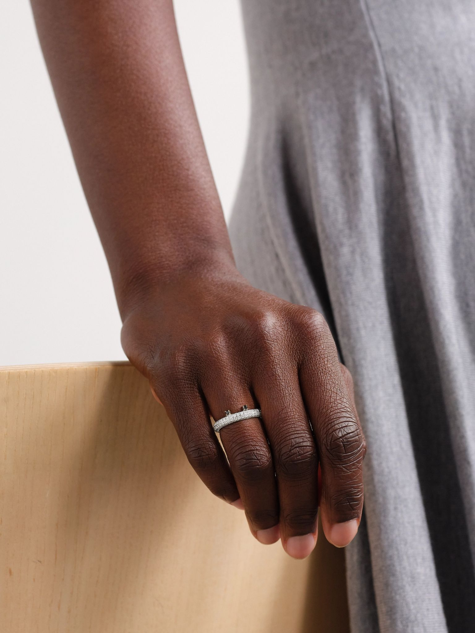 Alliance Crapaud 9-karat white gold diamond ring Gold - 2